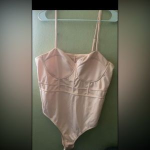 Plus size apricot bodysuit